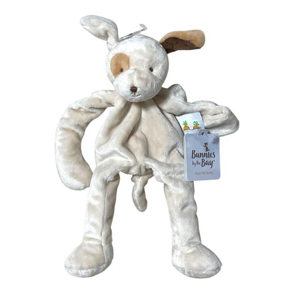 Bunnies by the Bay Skipit Puppy Dog Silly Buddy Pacifier Holder Lovey Rattle Toy - Picture 1 of 16